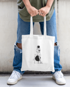 Tote bag - Cool girl astronaut illustration